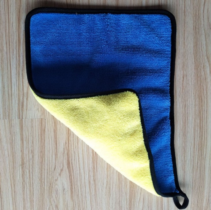 Two-color Microfiber Double-sided Car Dual-use Cleaning Car Wash Towel