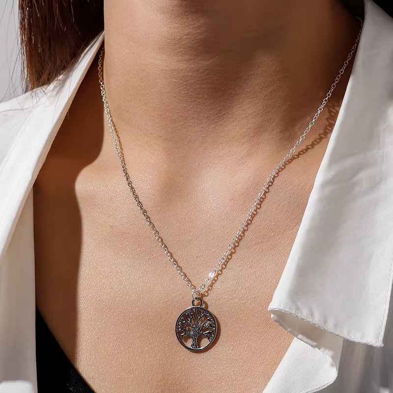 High Quality Classic Shiny Zircon Tree of Life Pendant Necklace, a Beautiful Necklace Gift for Beautiful Women