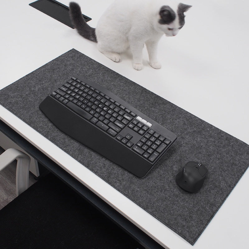 Minimalist Felt Desk Mat – Non-Slip & Extended Size