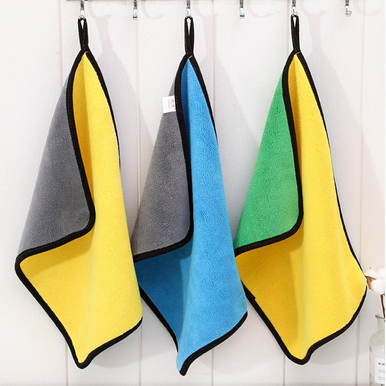Two-color Microfiber Double-sided Car Dual-use Cleaning Car Wash Towel