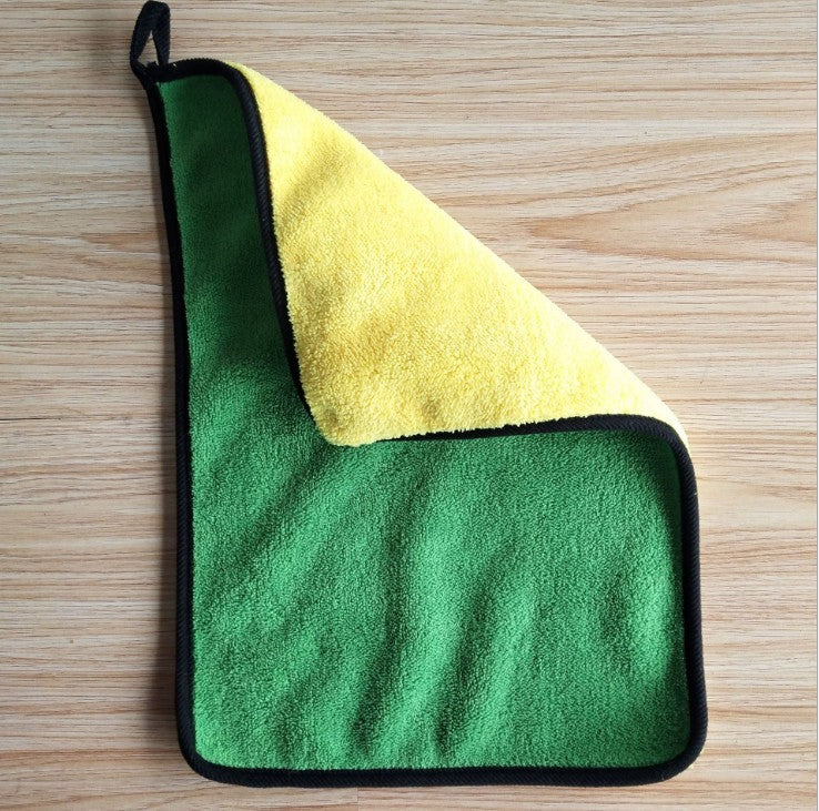 Two-color Microfiber Double-sided Car Dual-use Cleaning Car Wash Towel