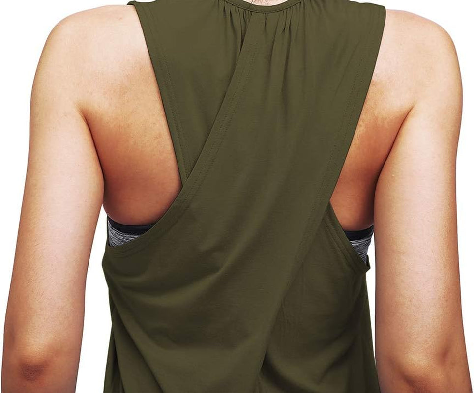 Mippo Workout Tops for Women Yoga Athletic Shirts Tank Tops Gym Summer Workout Clothes