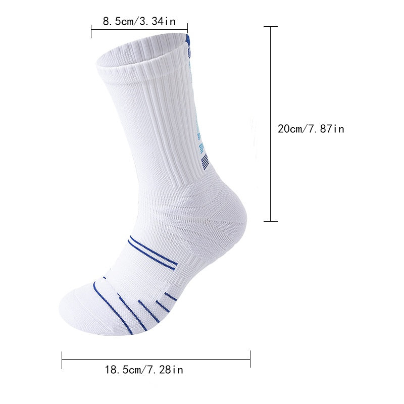 9 Pairs Men Compression Crew Running Socks Athletic Socks With Cushion Work Hiking Basketball Sport Socks Anti-odor And Anti-slip For Running Fitness Hiking And Cycling