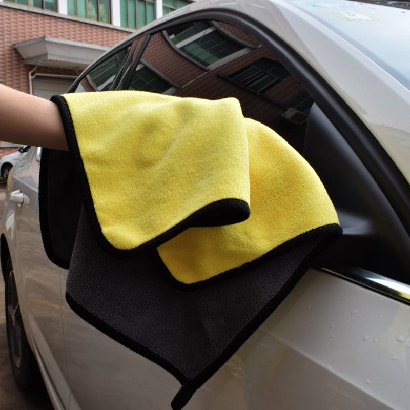 Two-color Microfiber Double-sided Car Dual-use Cleaning Car Wash Towel