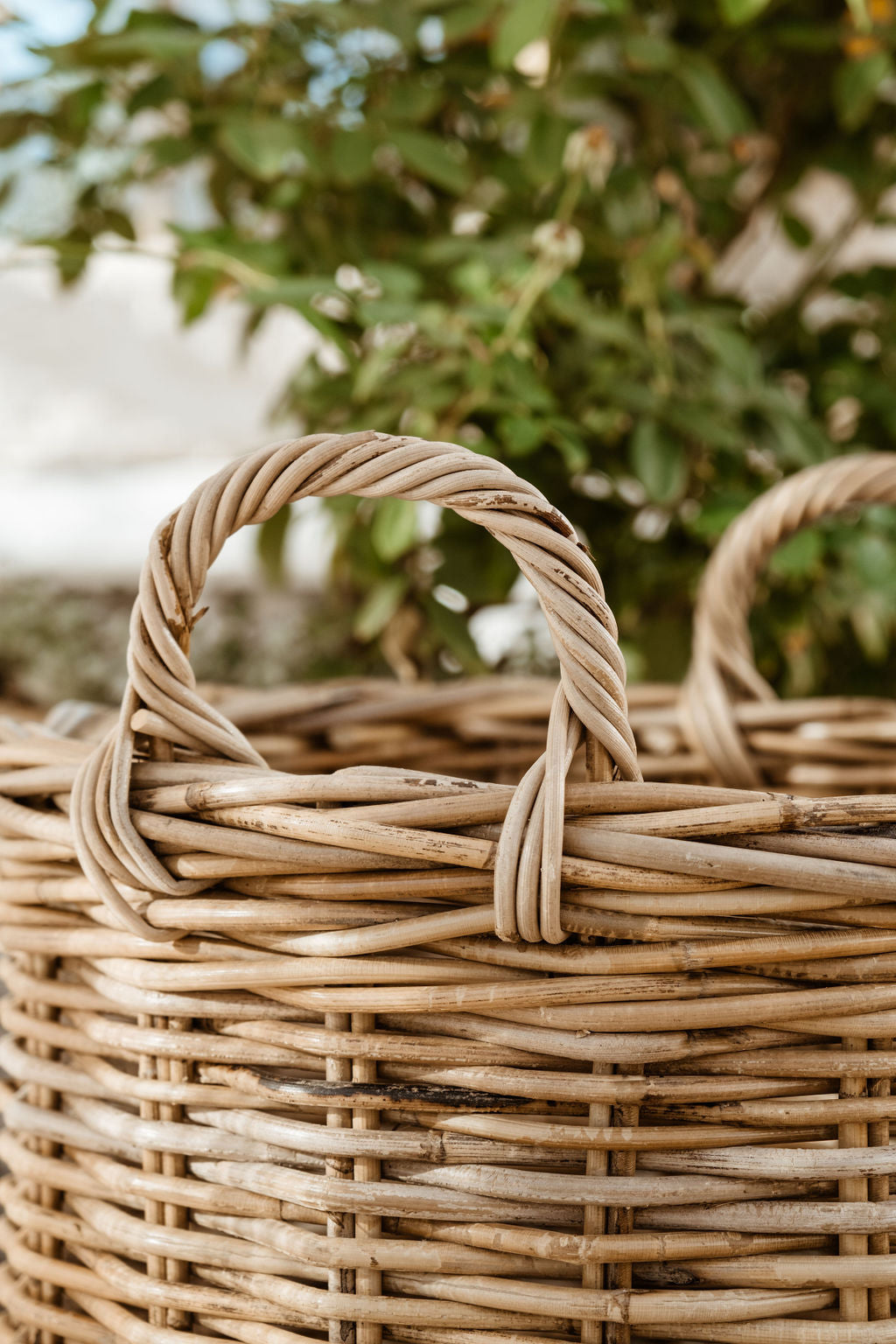 Rattan Round Flat Bottom Baskets
