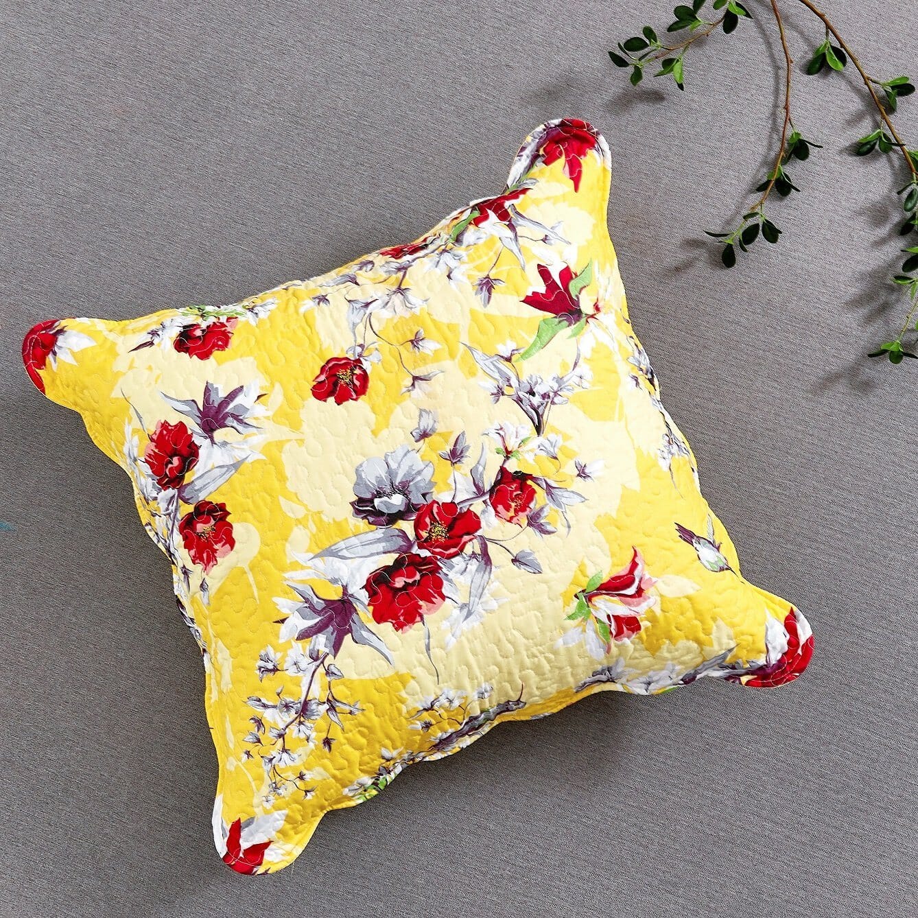 Radiant Sunshine Yellow Hummingbird Floral Bed in a Bag – DaDa Bedding
