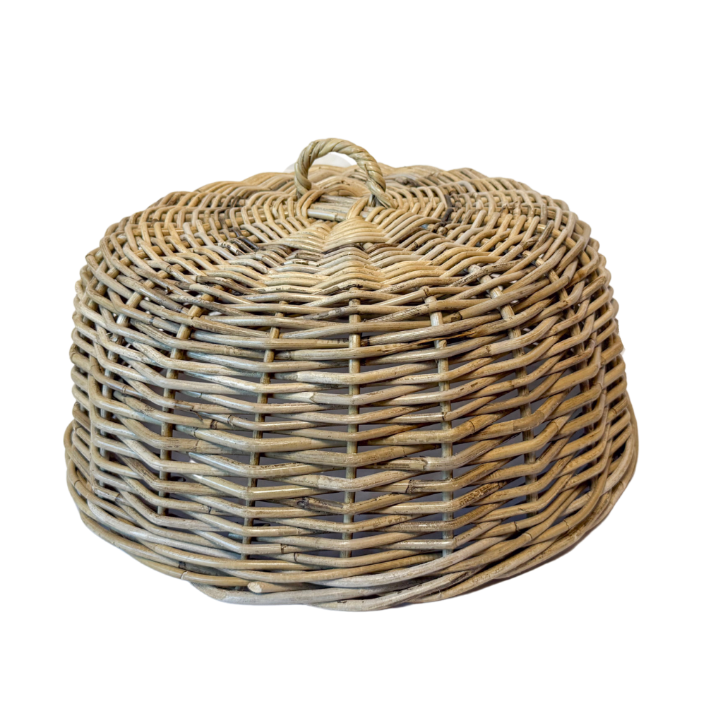 Rattan Cloche Dome Food Cover