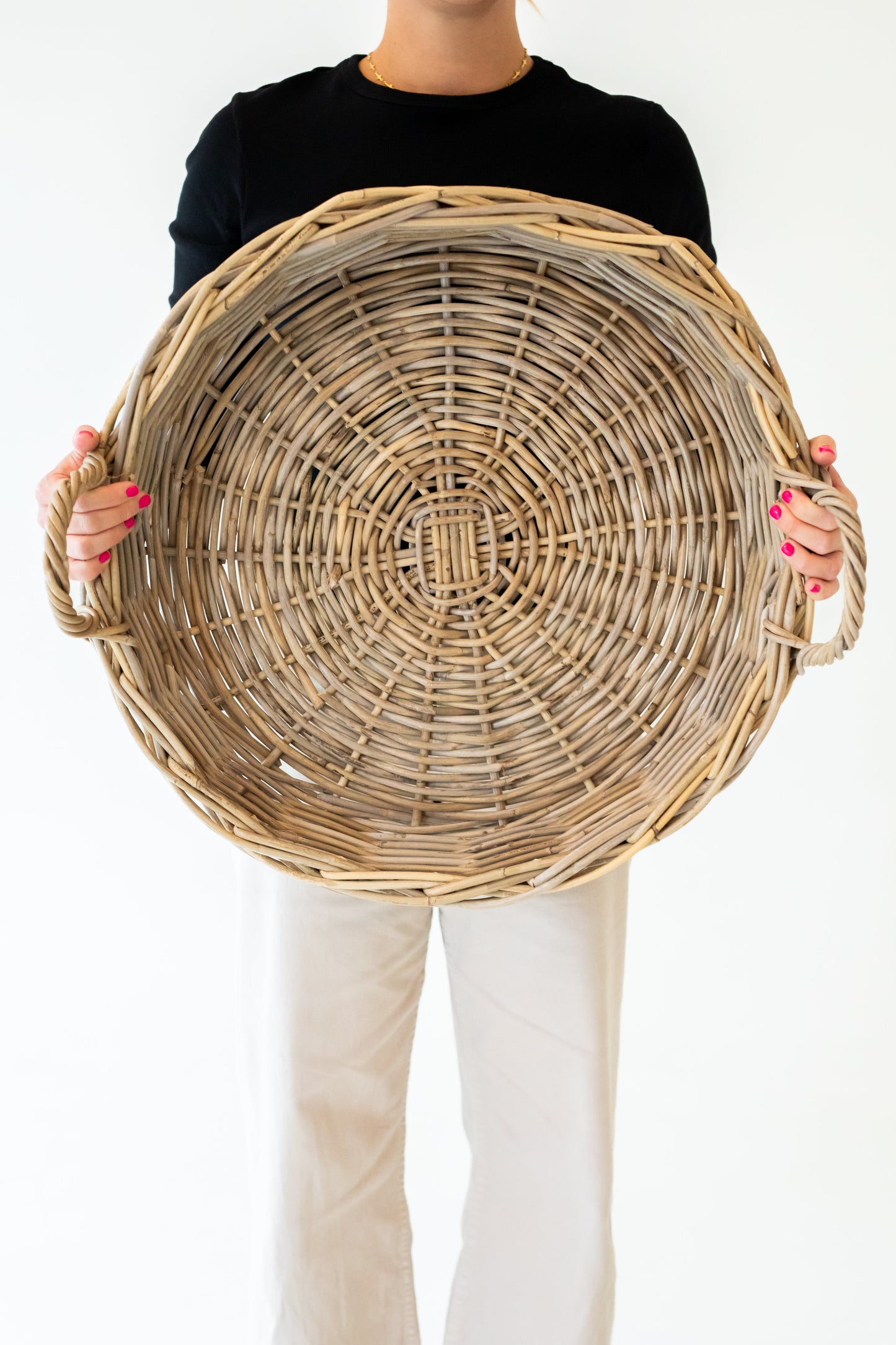 Rattan Round Tray