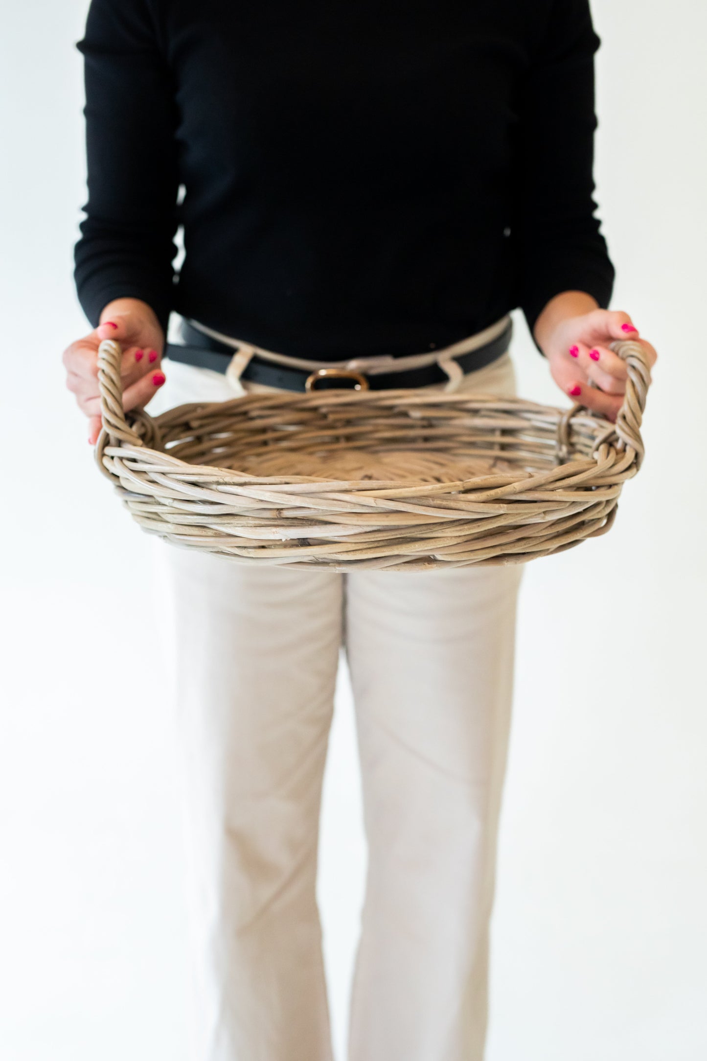 Rattan Round Tray