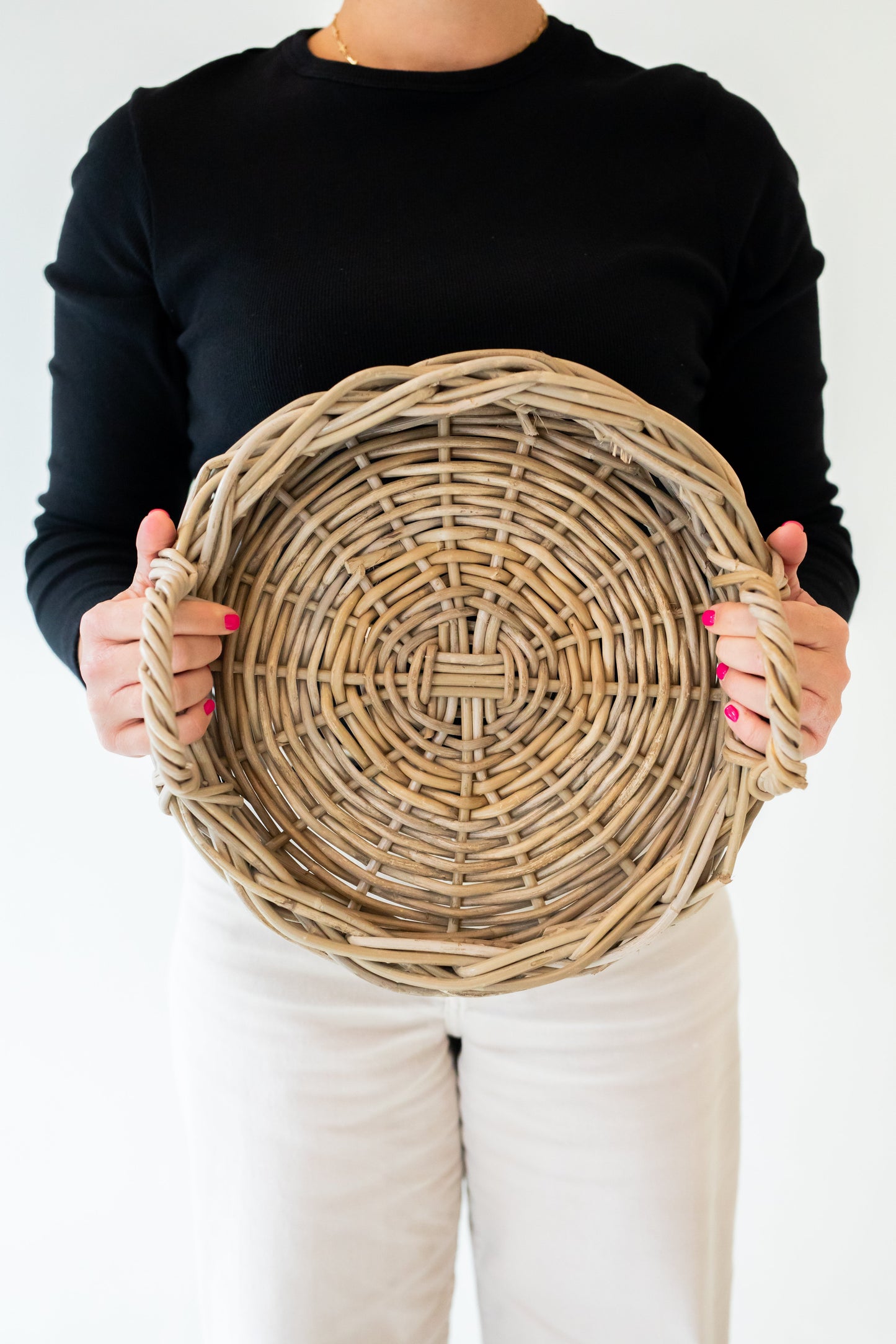 Rattan Round Tray