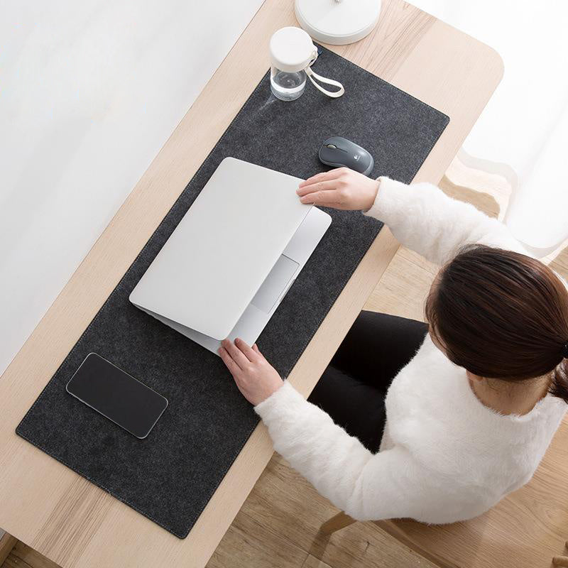 Minimalist Felt Desk Mat – Non-Slip & Extended Size