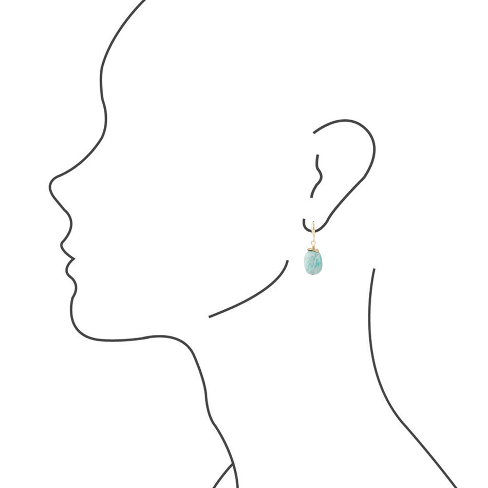 Amazonite Post Drop Earrings