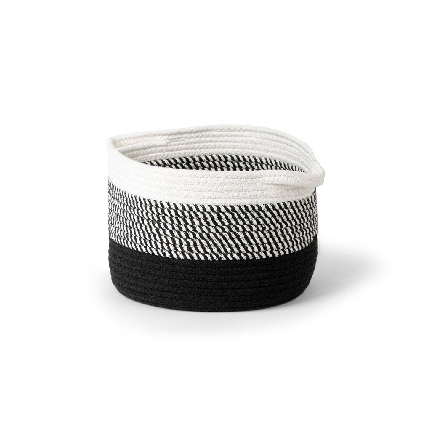 Black Ombré Cotton Storage Basket