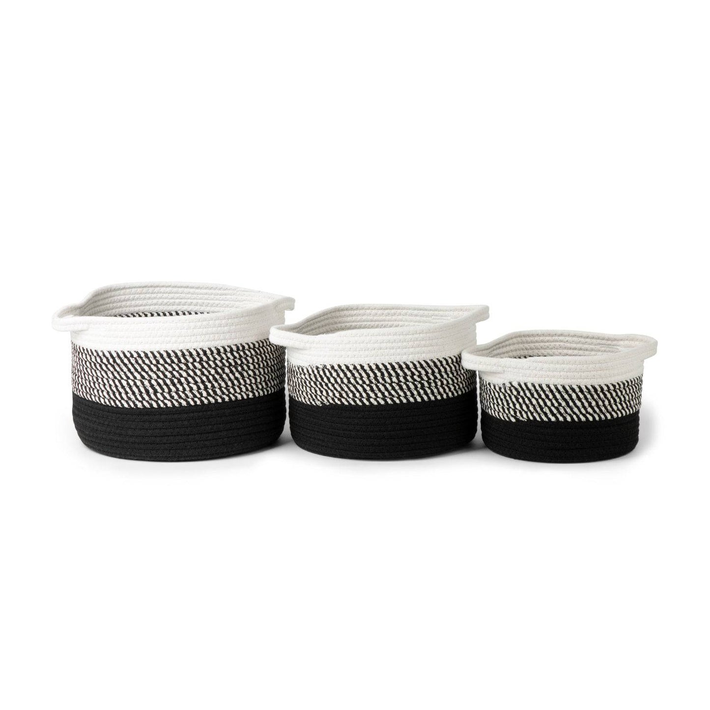 Black Ombré Cotton Storage Basket