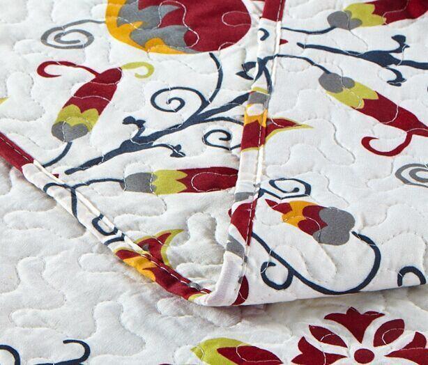 Casablanca Garden Mediterranean Floral Quilted Bedspread - DaDa Bedding