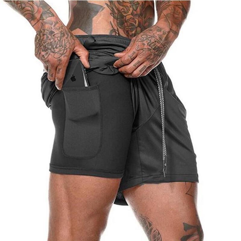 Men's 2-in-1 Quick-Dry Running, Gym & Workout Shorts with Built-in Liner