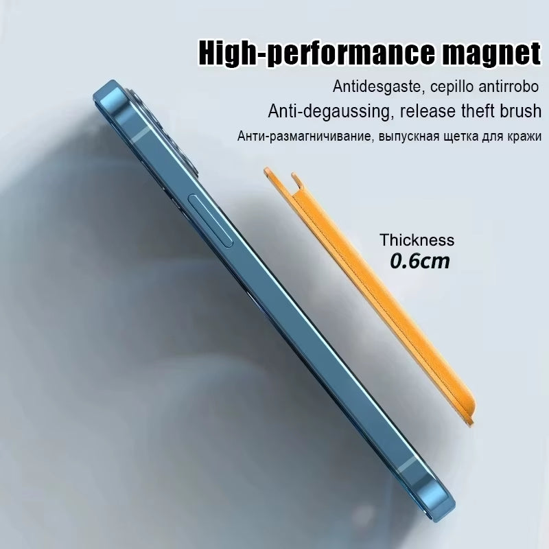 Luxury for Magsafe Magnetic Leather Wallet Case for Iphone 13 17 16 14 Pro Max 15Pro S25 Card Holder Phone Bag Cover Accessories