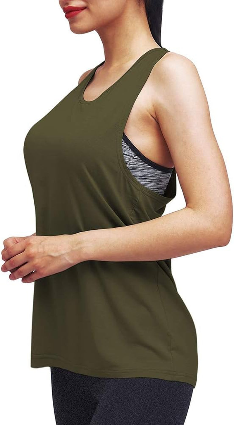 Mippo Workout Tops for Women Yoga Athletic Shirts Tank Tops Gym Summer Workout Clothes