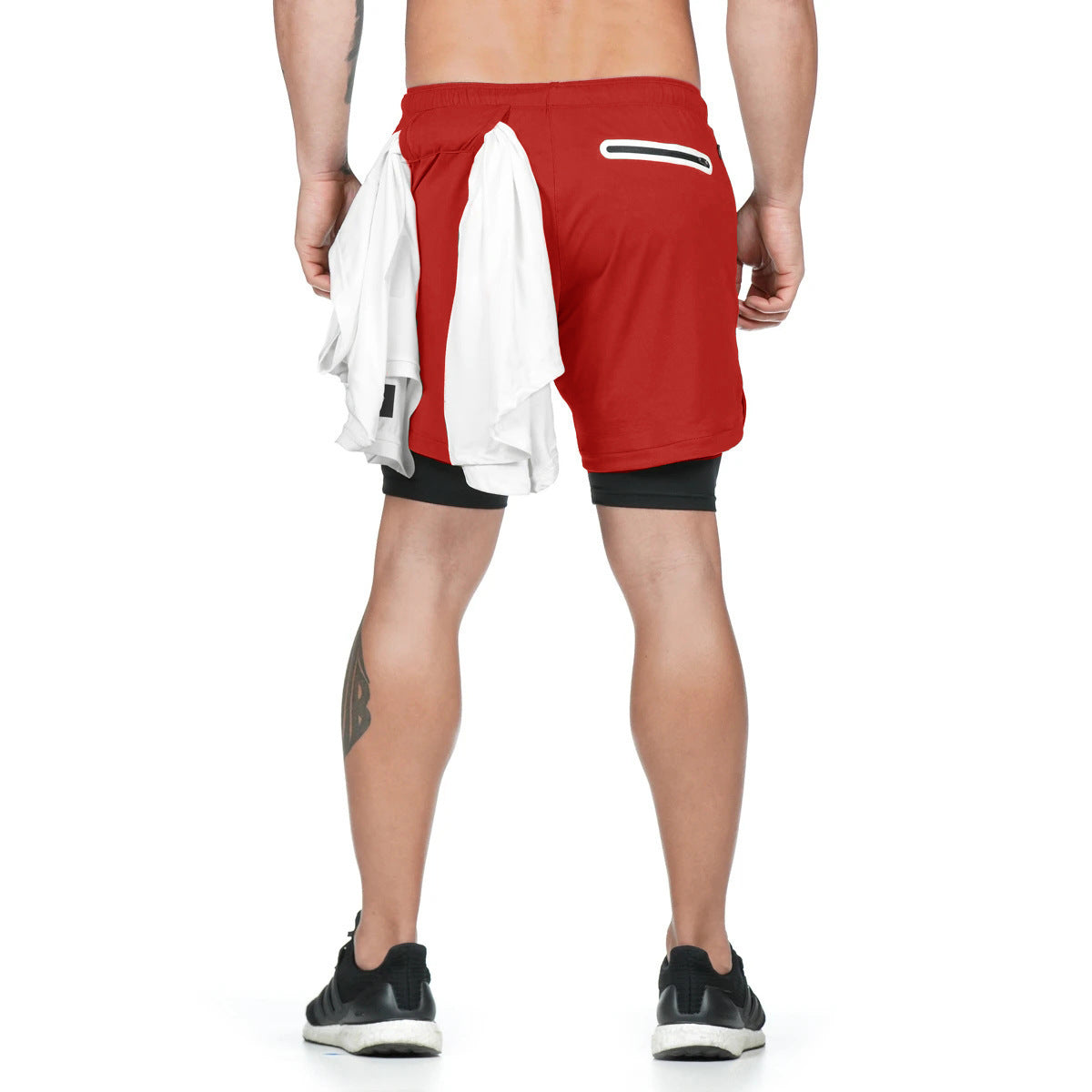 Men's 2-in-1 Quick-Dry Running, Gym & Workout Shorts with Built-in Liner