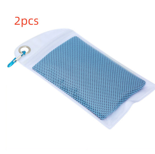 Soft Breathable Cooling Towels for Neck and Face with Waterproof Bag & Carabiner, Microfiber Cooling Towel for Yoga, Sport, Running, Gym, Workout, Camping, Fitness