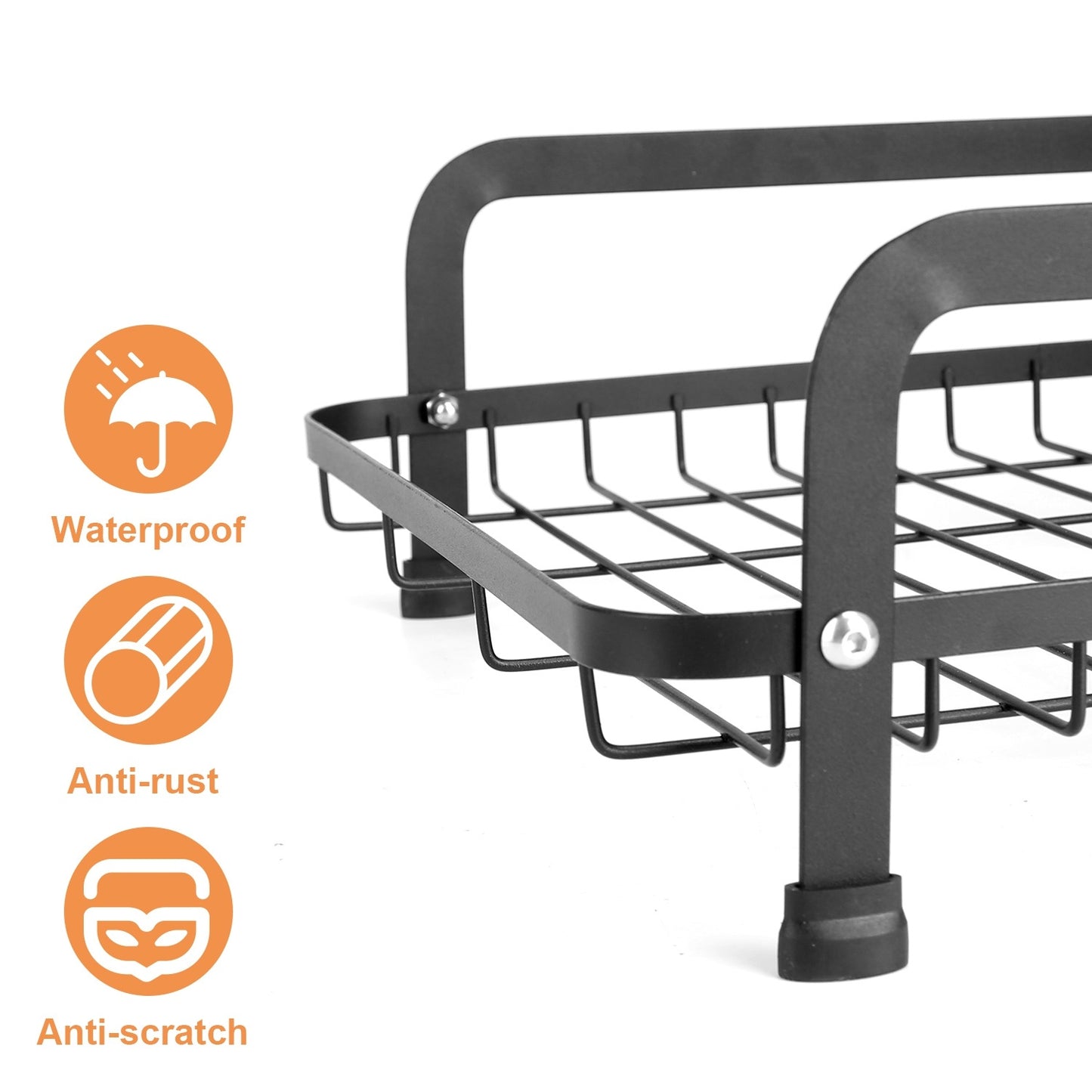 Rustproof 2-Tier Dish Rack with Drainboard – Space-Saving Kitchen Organizer