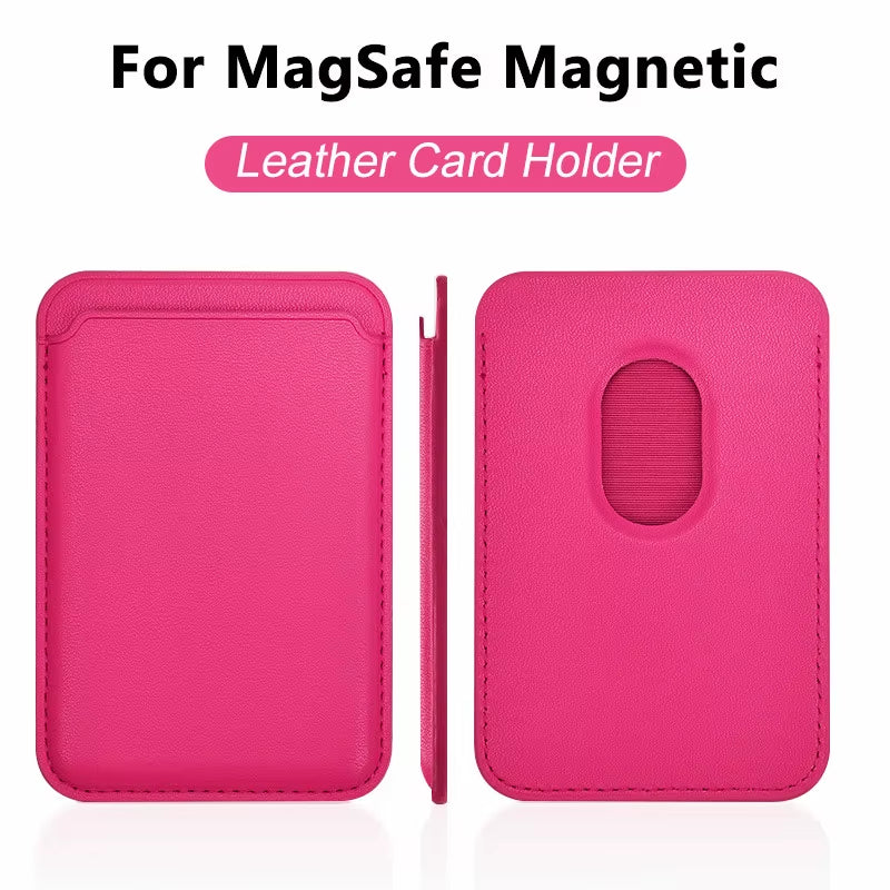 Luxury for Magsafe Magnetic Leather Wallet Case for Iphone 13 17 16 14 Pro Max 15Pro S25 Card Holder Phone Bag Cover Accessories