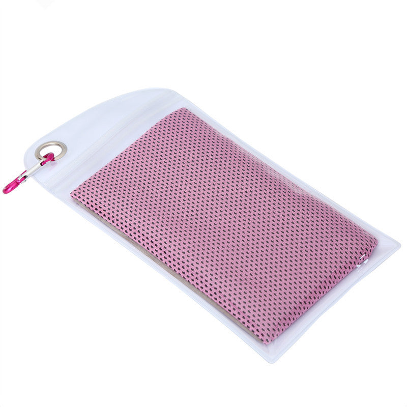 Soft Breathable Cooling Towels for Neck and Face with Waterproof Bag & Carabiner, Microfiber Cooling Towel for Yoga, Sport, Running, Gym, Workout, Camping, Fitness