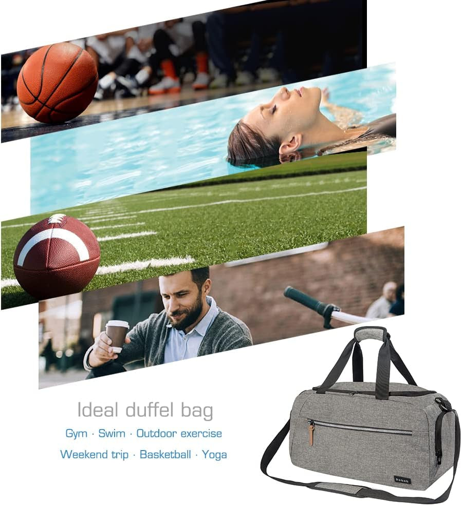 ROTOT Gym Duffel Bag, Gym Bag with Waterproof Shoe Pouch, Weekend Travel Bag with a Water-Resistant Insulated Pocket