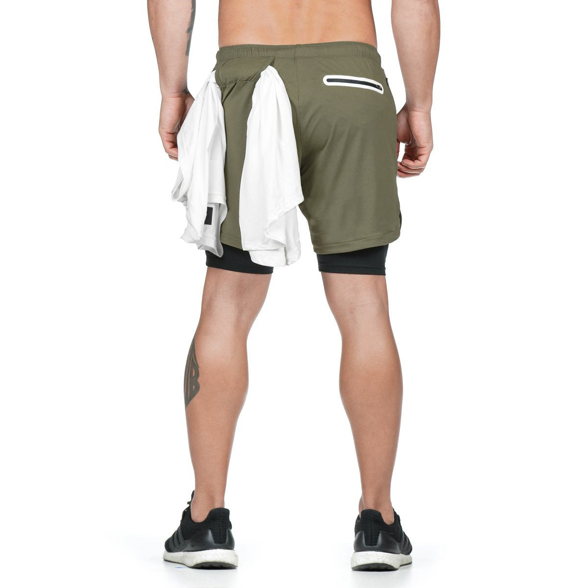 Men's 2-in-1 Quick-Dry Running, Gym & Workout Shorts with Built-in Liner