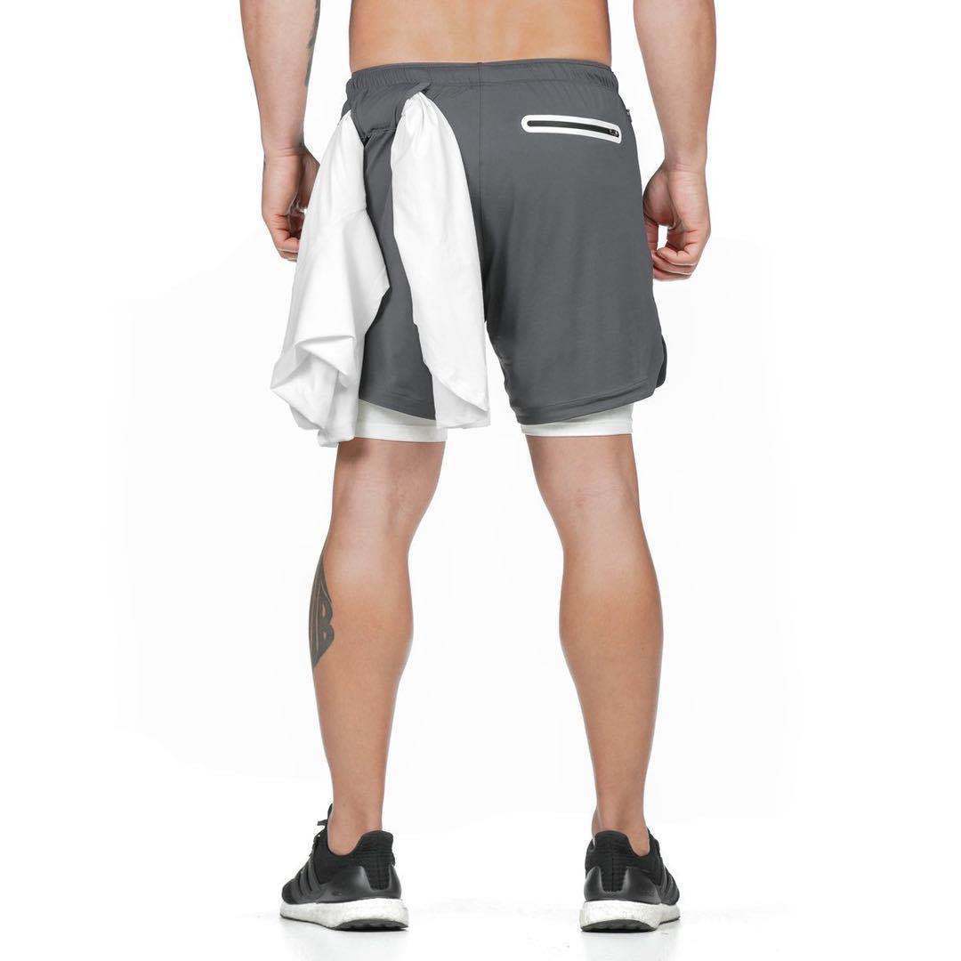 Men's 2-in-1 Quick-Dry Running, Gym & Workout Shorts with Built-in Liner