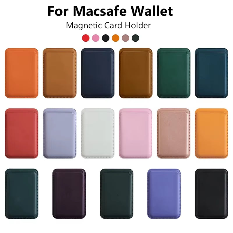 Luxury for Magsafe Magnetic Leather Wallet Case for Iphone 13 17 16 14 Pro Max 15Pro S25 Card Holder Phone Bag Cover Accessories