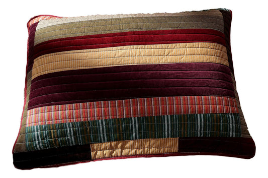 DaDa Bedding Classical Desert Sands Striped Velveteen King Size Pillow Sham - 20” x 36” (JHW577)