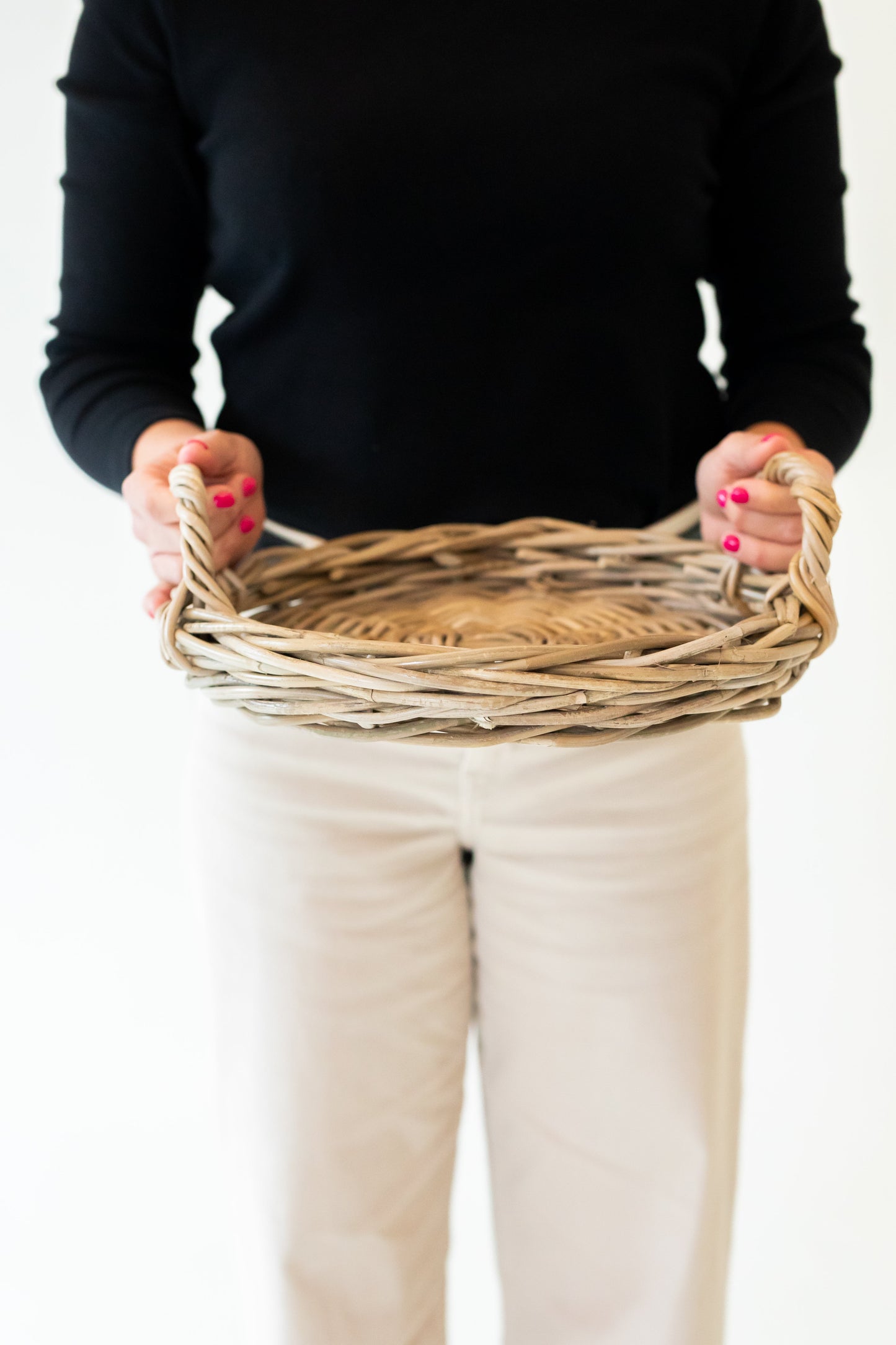 Rattan Round Tray