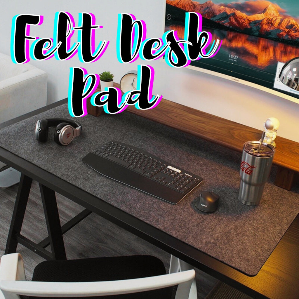 Minimalist Felt Desk Mat – Non-Slip & Extended Size