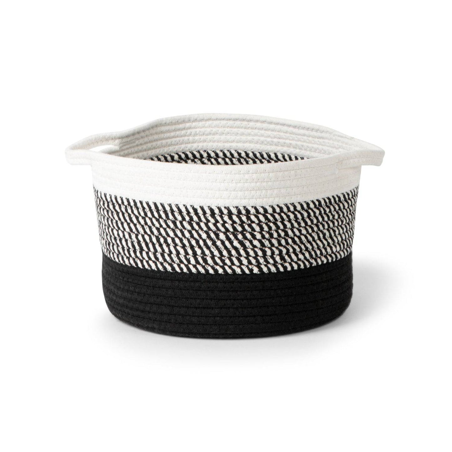 Black Ombré Cotton Storage Basket