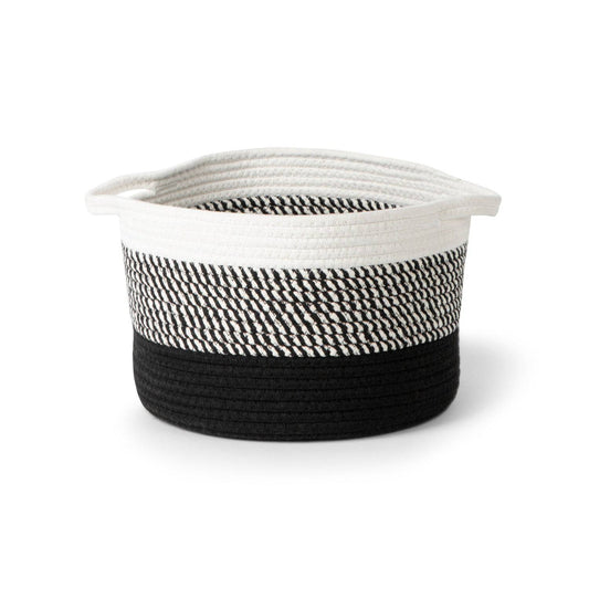 Black Ombré Cotton Storage Basket