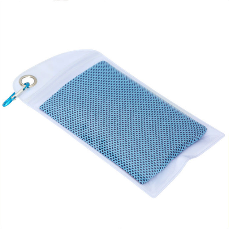 Soft Breathable Cooling Towels for Neck and Face with Waterproof Bag & Carabiner, Microfiber Cooling Towel for Yoga, Sport, Running, Gym, Workout, Camping, Fitness