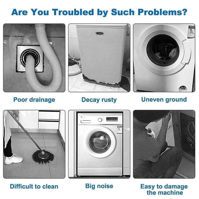 4Pcs anti Vibration Pads for Washing Machine and Dryer Shock and Noise Cancelling Washing Machine Support Prevent Moving Shaking Walking Universal Size