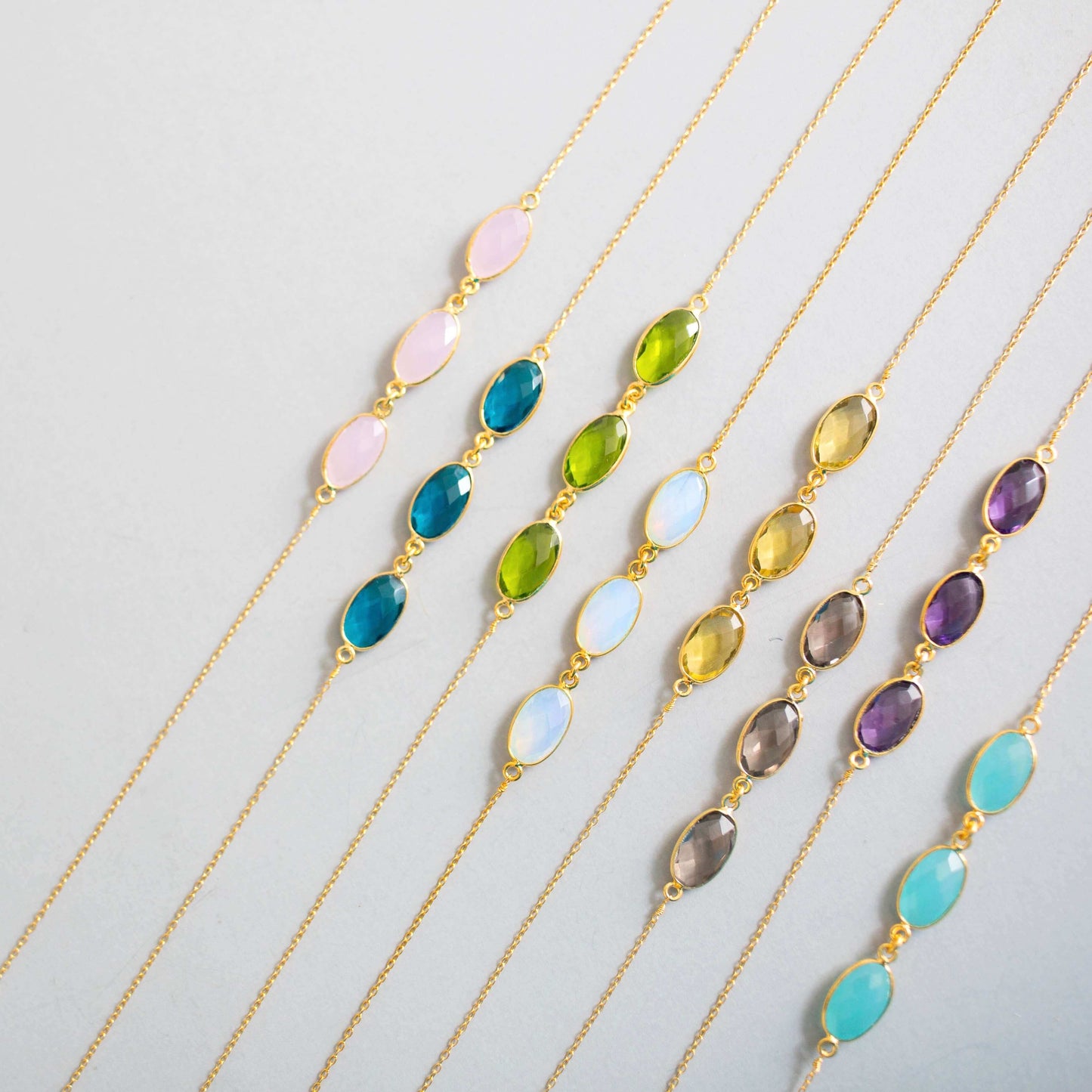 Citrine 3-Bezel Necklace
