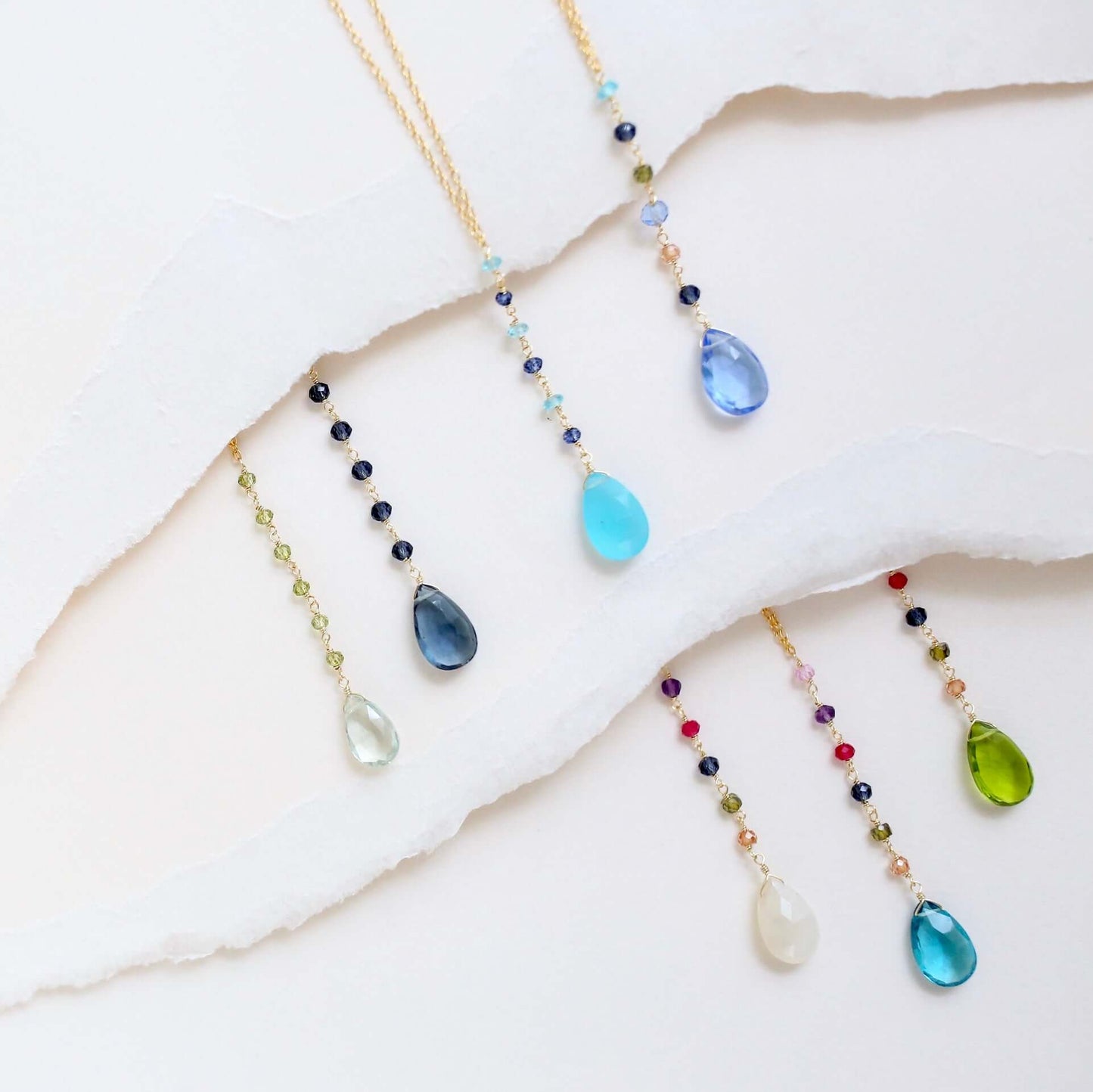 Sky Blue Quartz Yoga Pendant Necklace