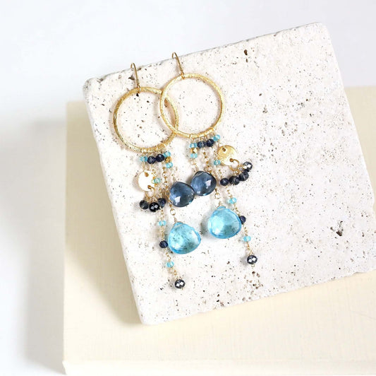 Iolite & Aquamarine Ammil Earrings
