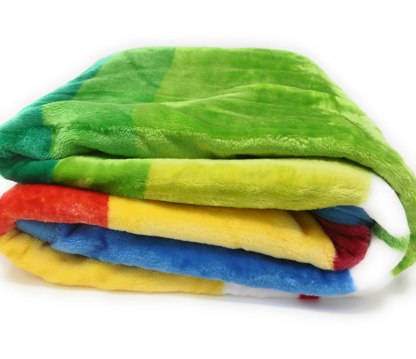 Colorful Striped Rainbow Reversible Fleece Throw Blanket | Plush Luxe | DaDa BeddingRainbow Reversible Plush Luxe Flannel Fleece Throw Blanket (XY9867)