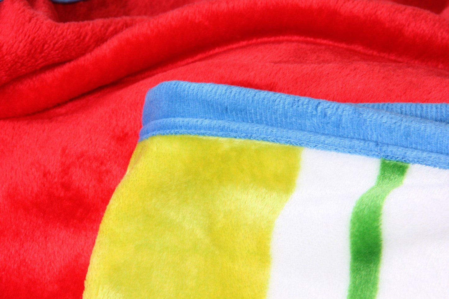 Colorful Striped Rainbow Reversible Fleece Throw Blanket | Plush Luxe | DaDa BeddingRainbow Reversible Plush Luxe Flannel Fleece Throw Blanket (XY9867)