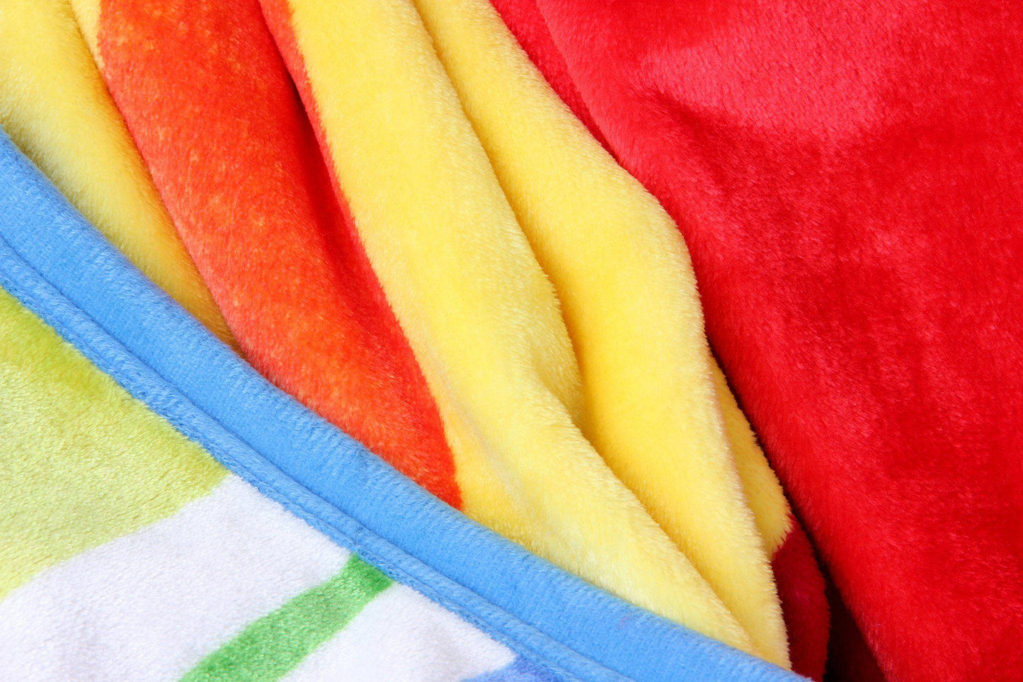 Colorful Striped Rainbow Reversible Fleece Throw Blanket | Plush Luxe | DaDa BeddingRainbow Reversible Plush Luxe Flannel Fleece Throw Blanket (XY9867)